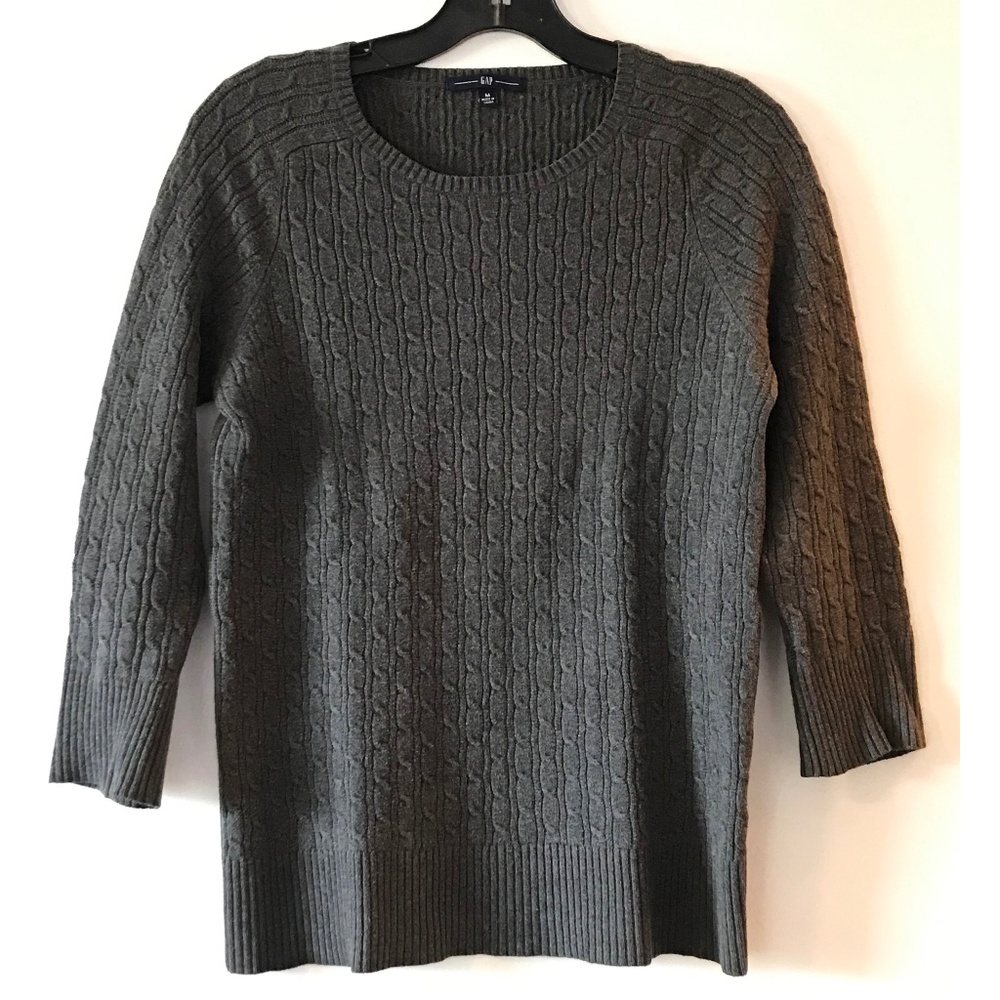 Charcoal Gray Cable Knit Sweater from the Gap